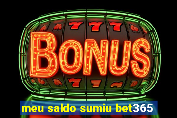 meu saldo sumiu bet365